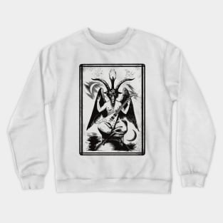 Baphomet arrow guitar white transparent Crewneck Sweatshirt